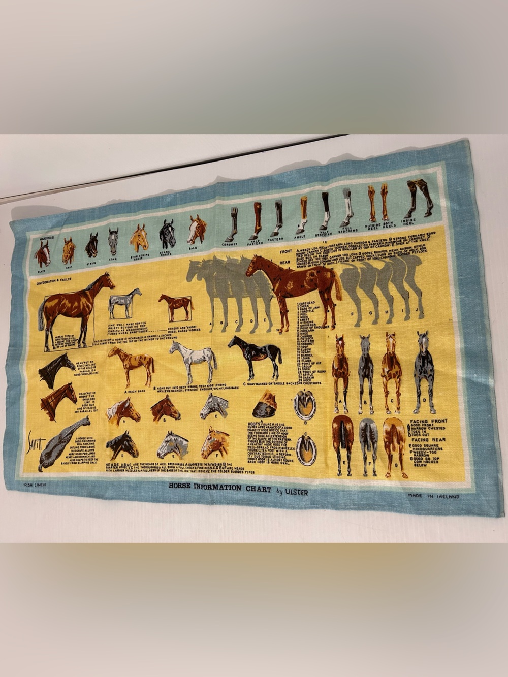 Ulster Irish Linen Horse Tea Towel